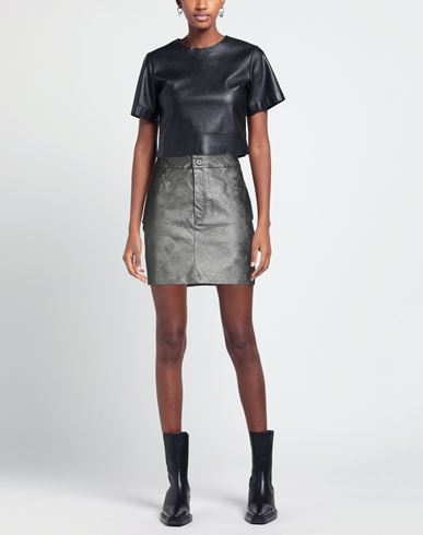 Woman Mini skirt Grey Size 8 Viscose, Polyurethane