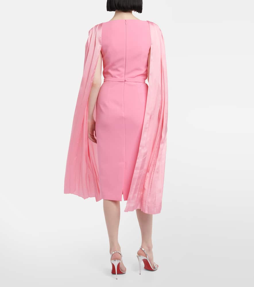 Essiah crêpe and satin midi dress