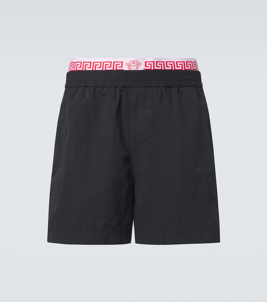 Layered waistband shorts
