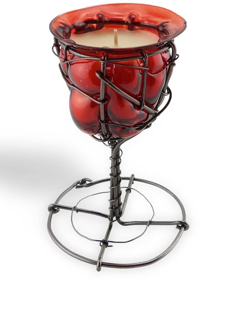 Image scented glass candle - Red