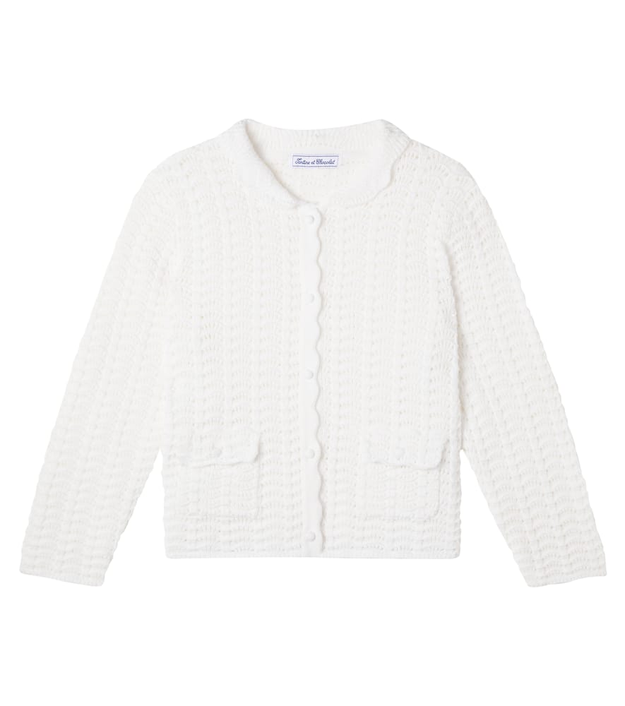 Open-knit cotton cardigan