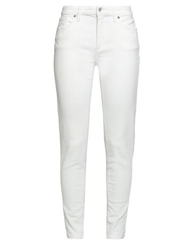 Woman Pants Off white Size 2 Cotton, Elastane