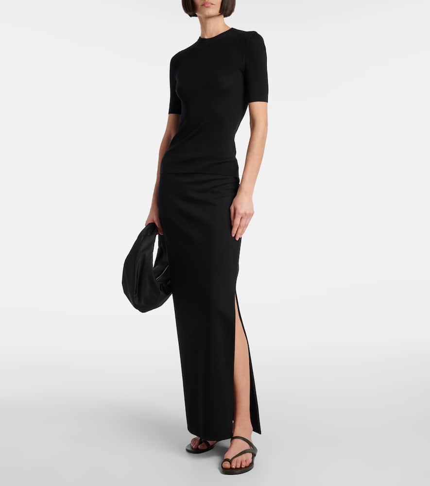 Celina ribbed-knit wool-blend top