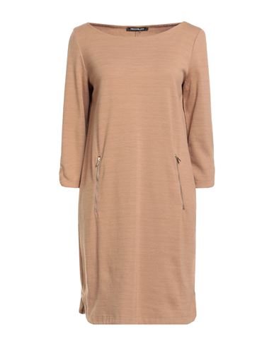 Woman Mini dress Camel Size 4 Cotton, Wool, Polyamide, Viscose