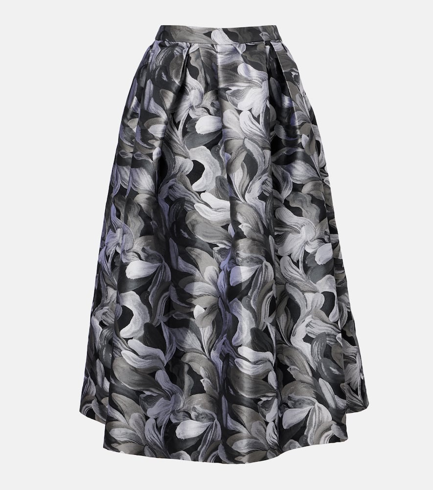 Jacquard midi skirt
