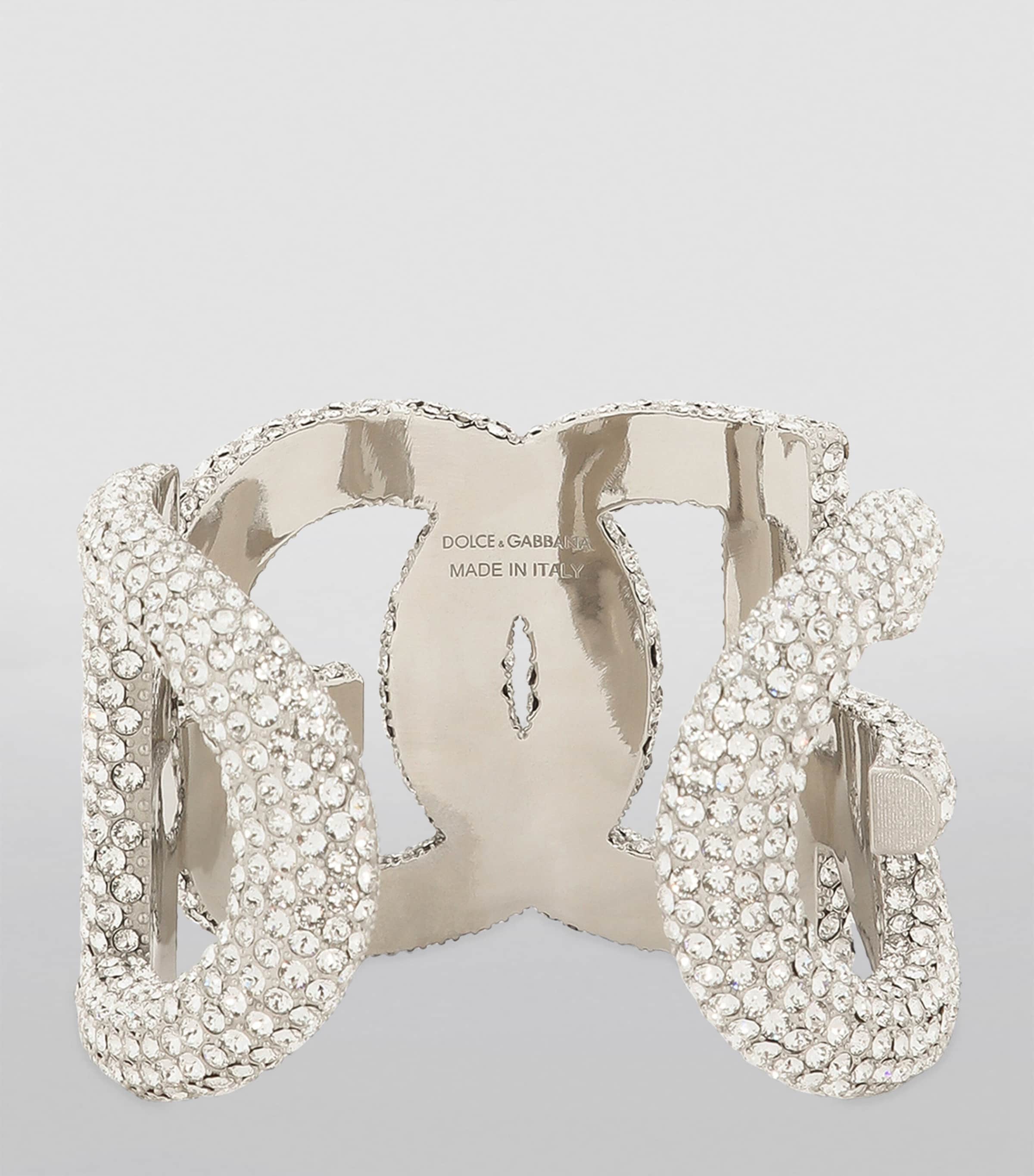 Embellished Dg Millennials Logo Cuff Bracelet