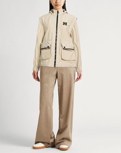Woman Jacket Beige Size S Cotton, Nylon