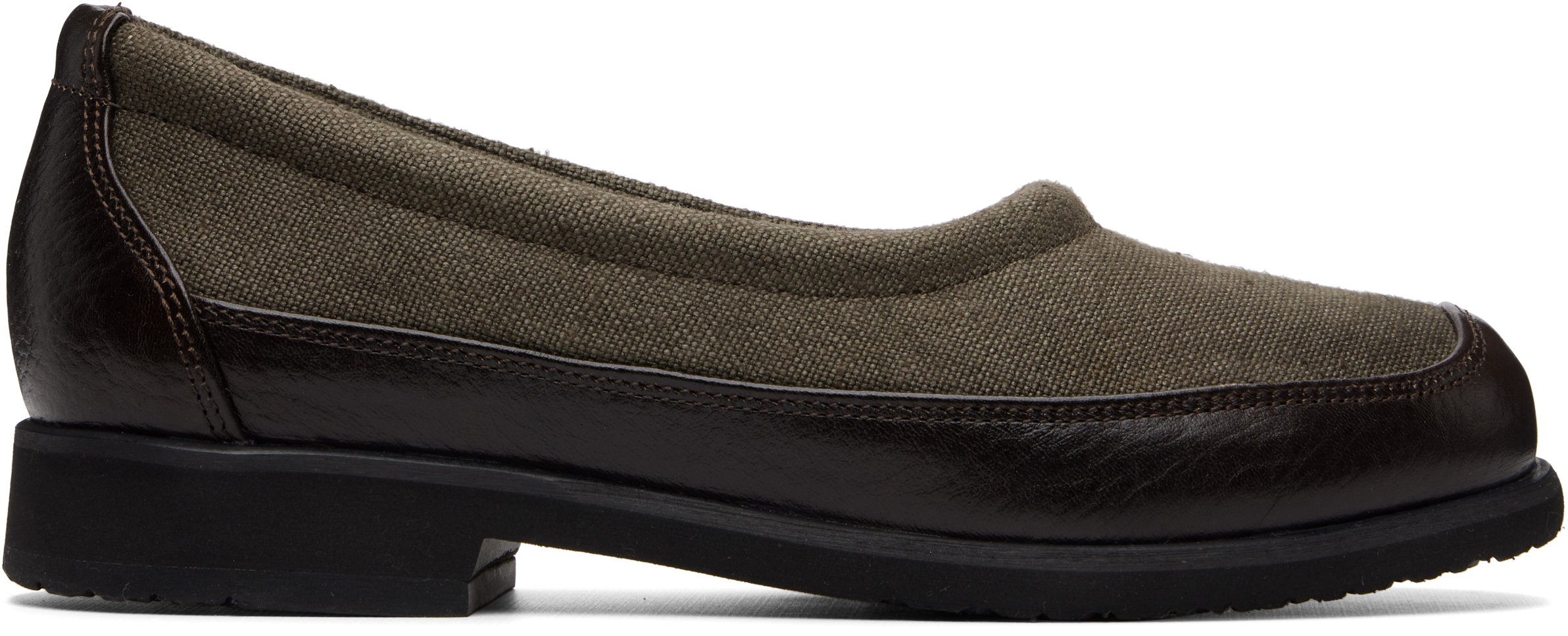 Khaki Bohemian Slipper Loafers