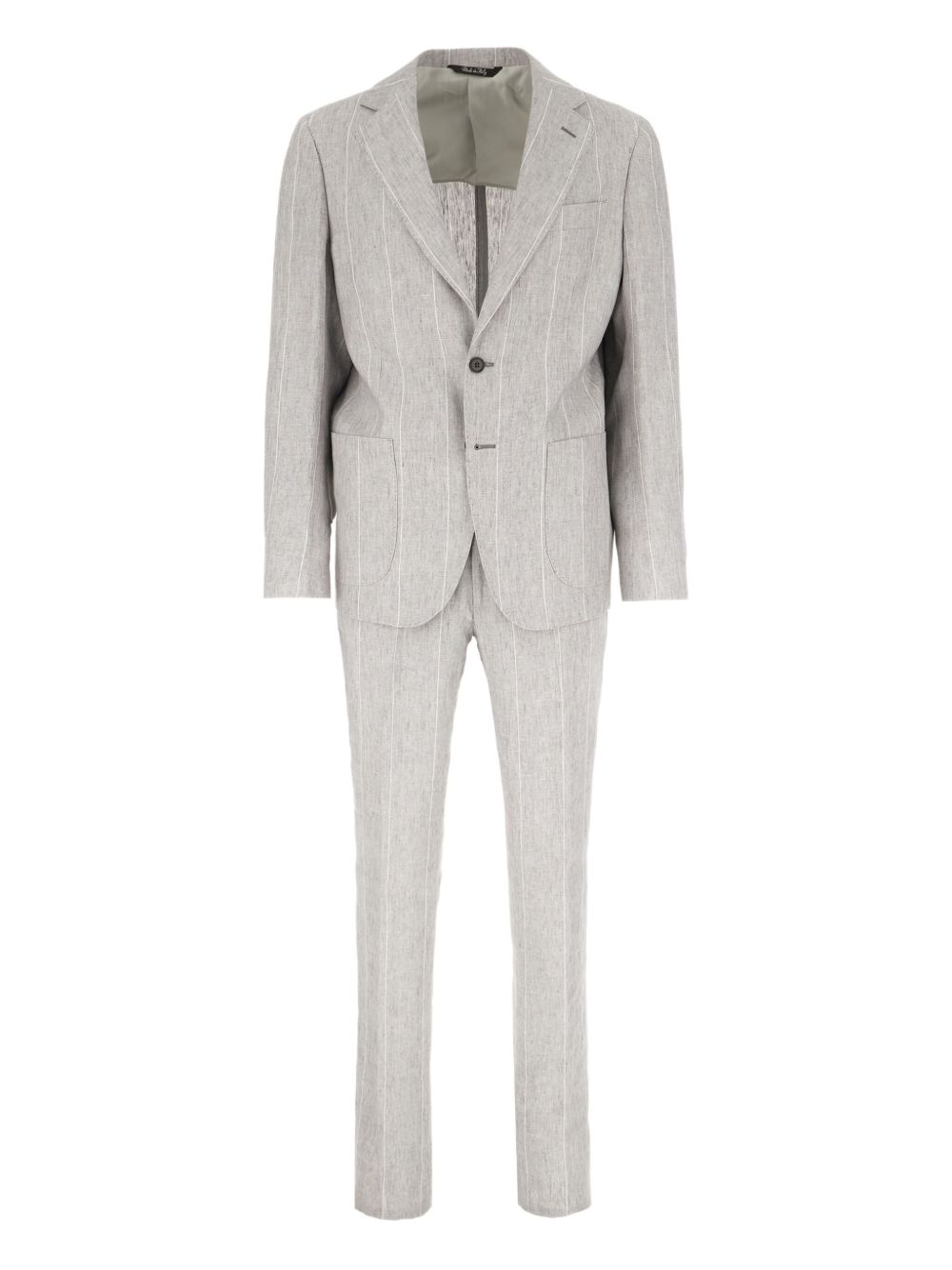 COLAMARINO linen single-breasted suit - Grey