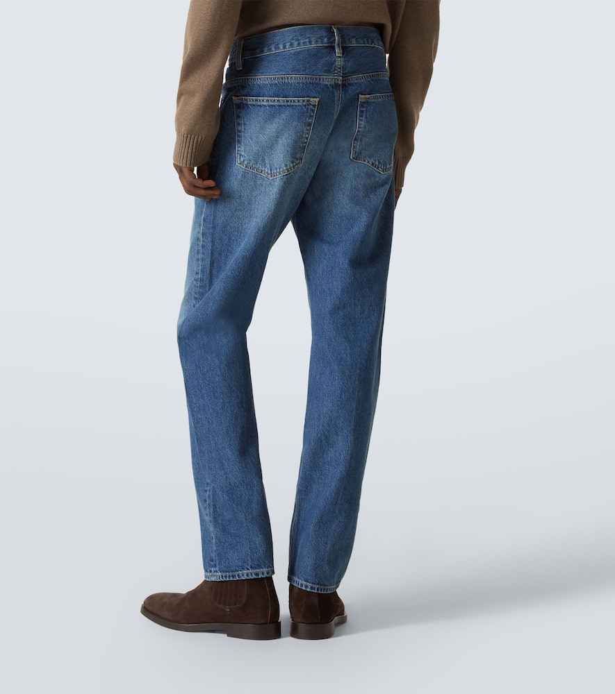 Mid-rise straight jeans