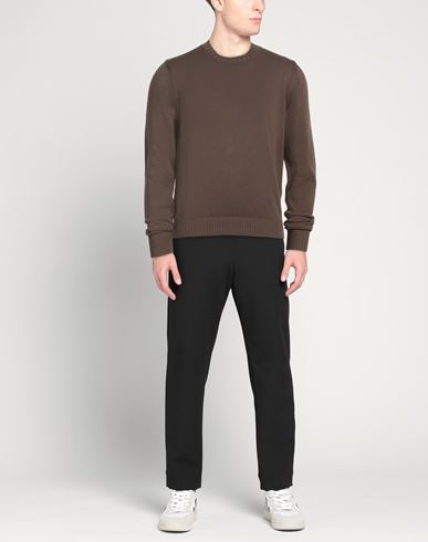 Man Sweater Taupe Size 40 Cotton