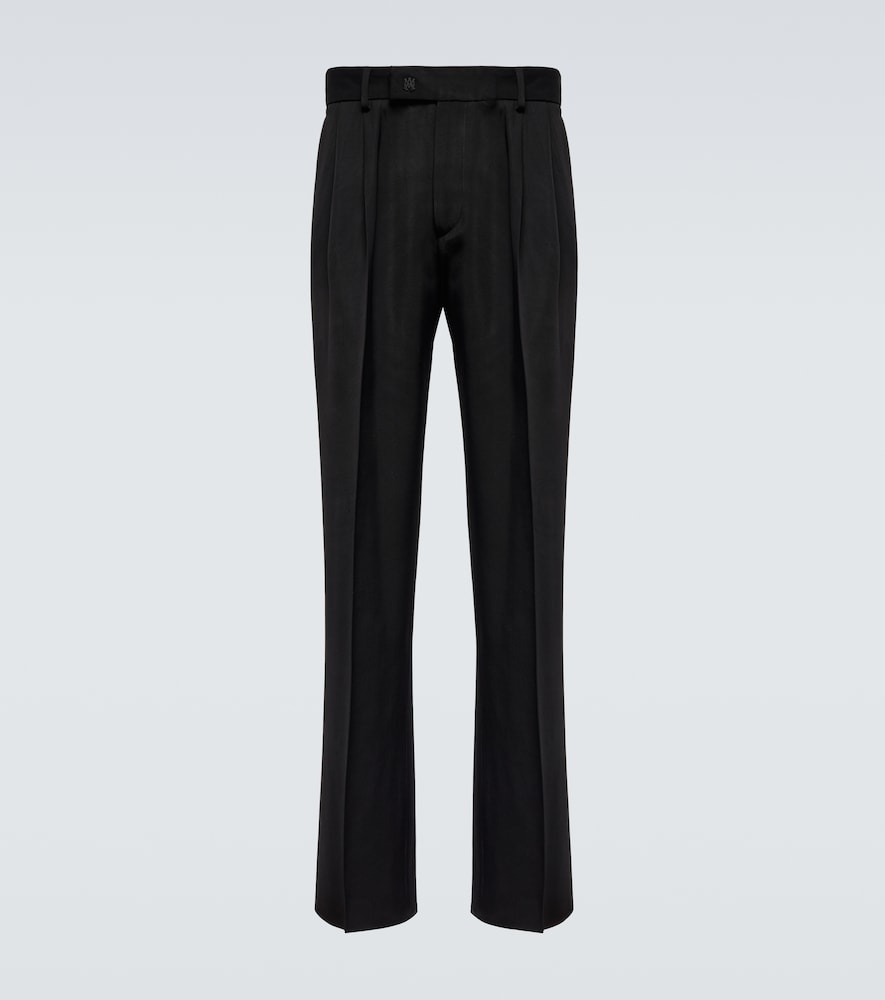 Twill straight pants
