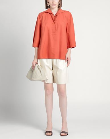 Woman Top Salmon pink Size M Cotton, Elastane