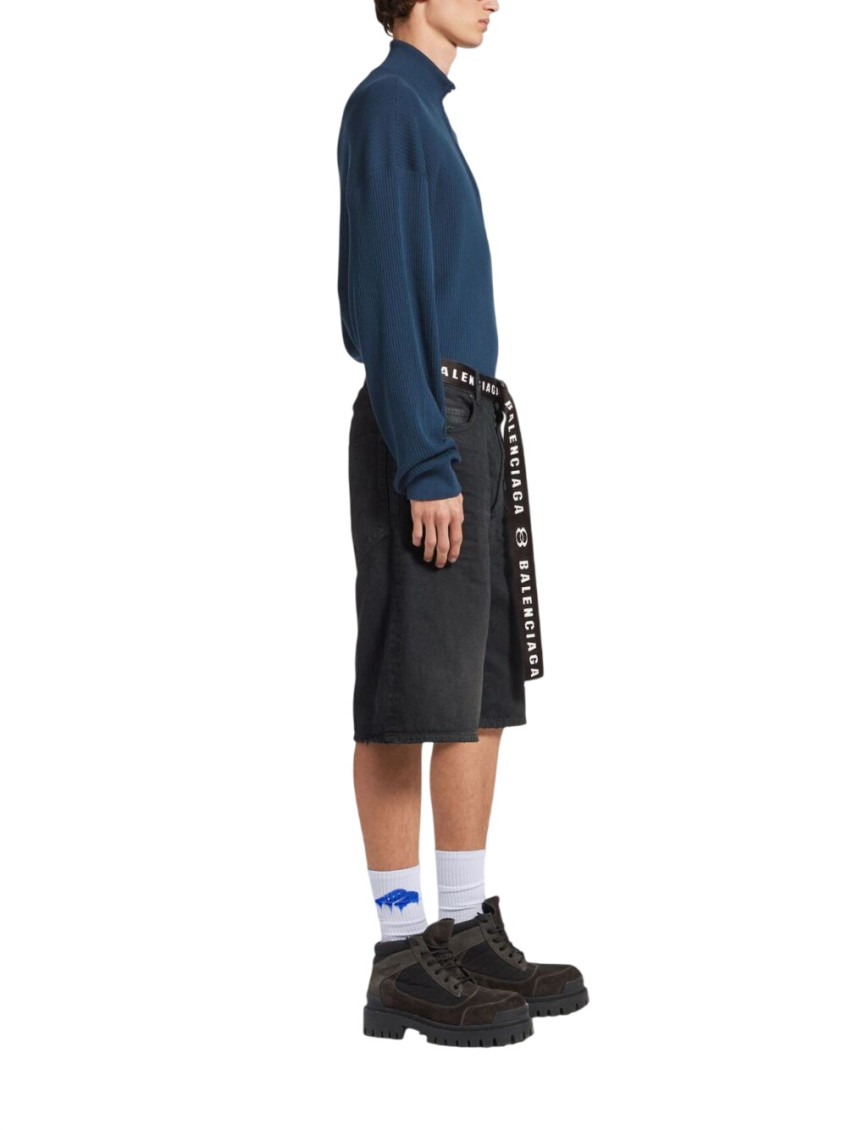 Belted Logo-waistband Shorts
