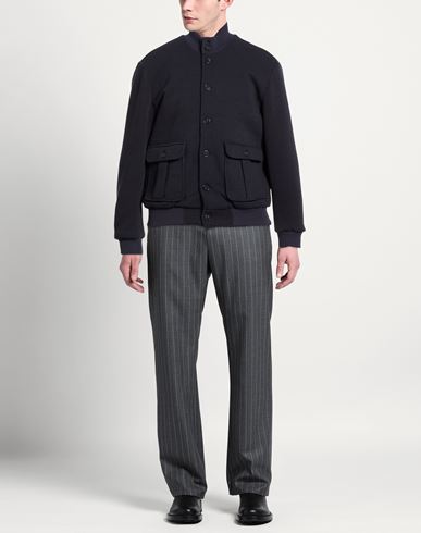 Man Jacket Navy Size 36 Polyester, Viscose, Elastane