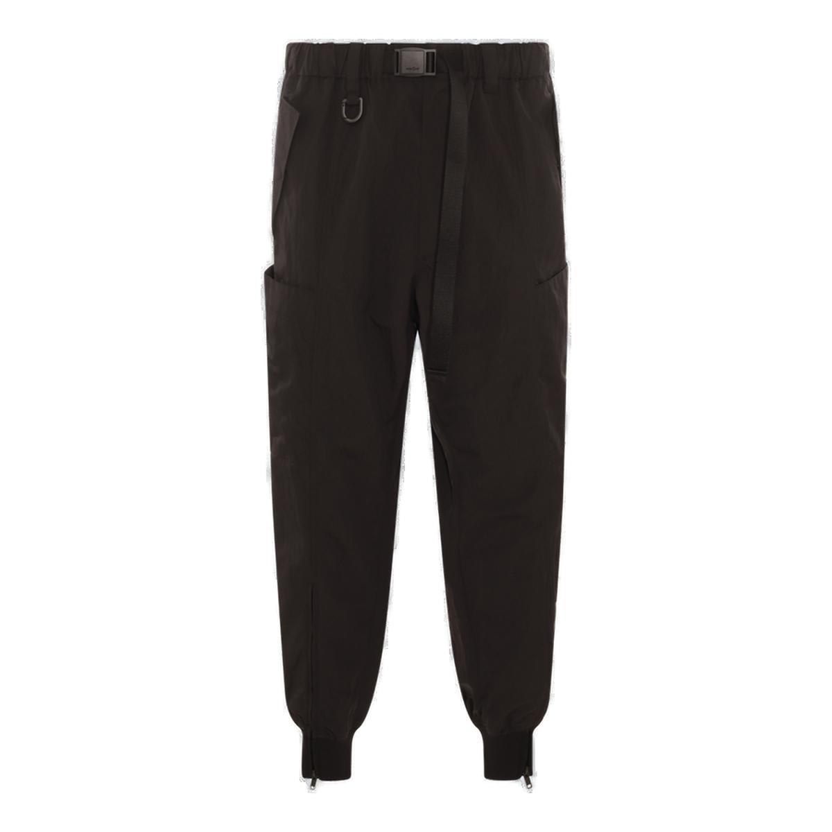 Crinkled track pants - Black