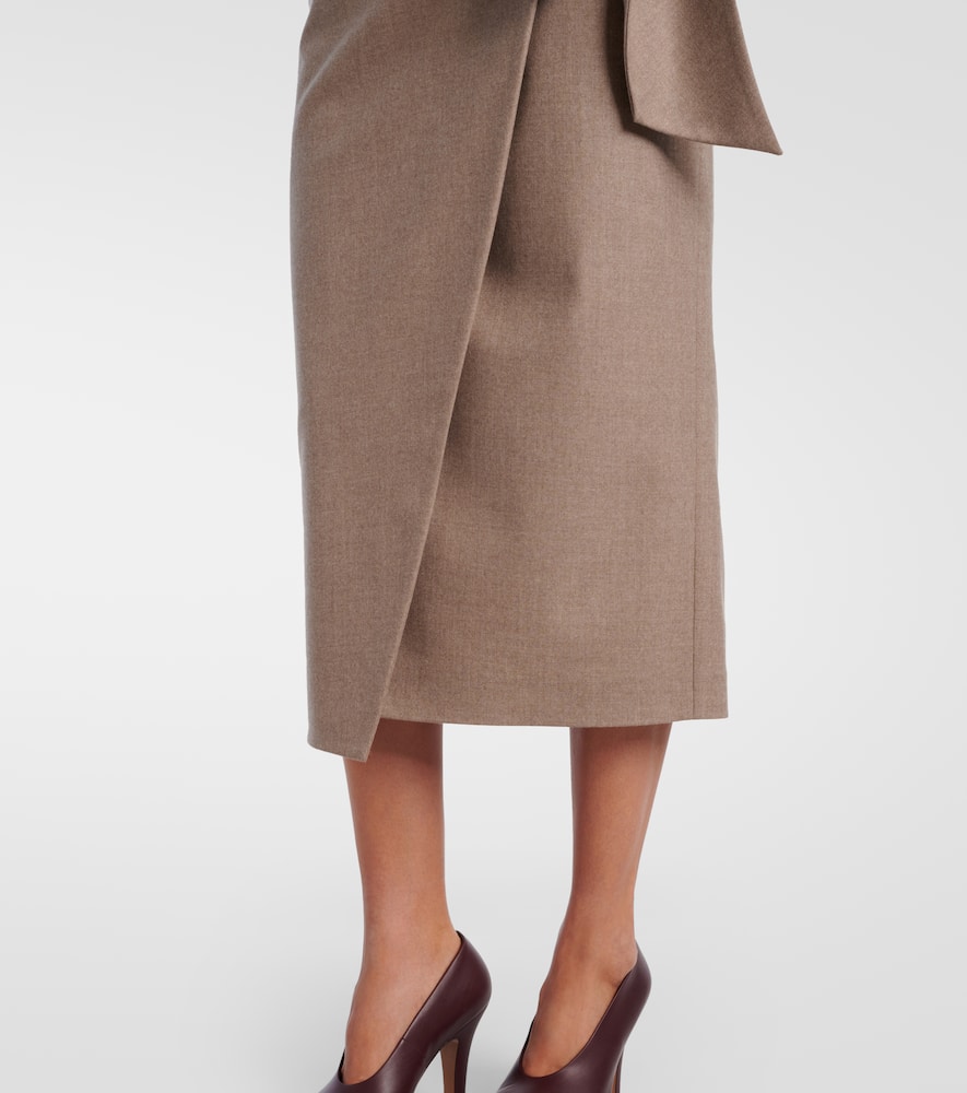 Bingo cashmere-blend wrap skirt