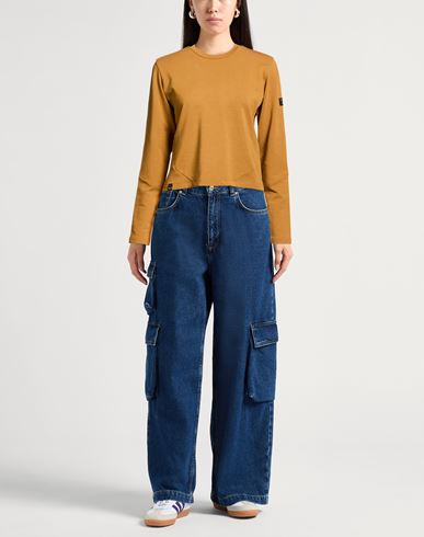 Fanes Woman Sweatshirt Mustard Size 6 Cotton, Lyocell, Elastane