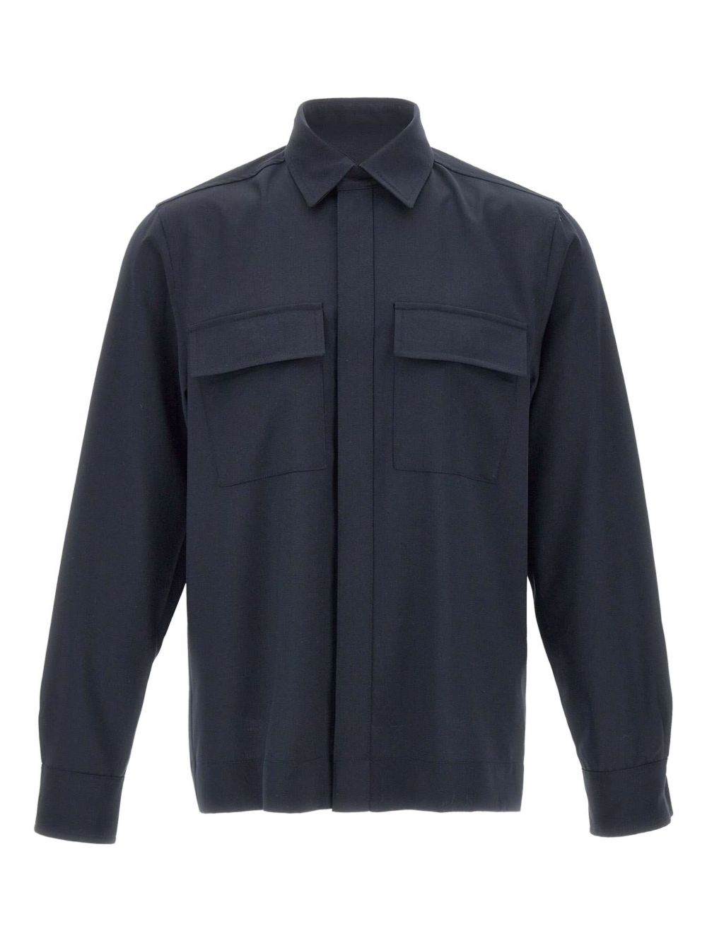 Classic-collar shirt - Blue