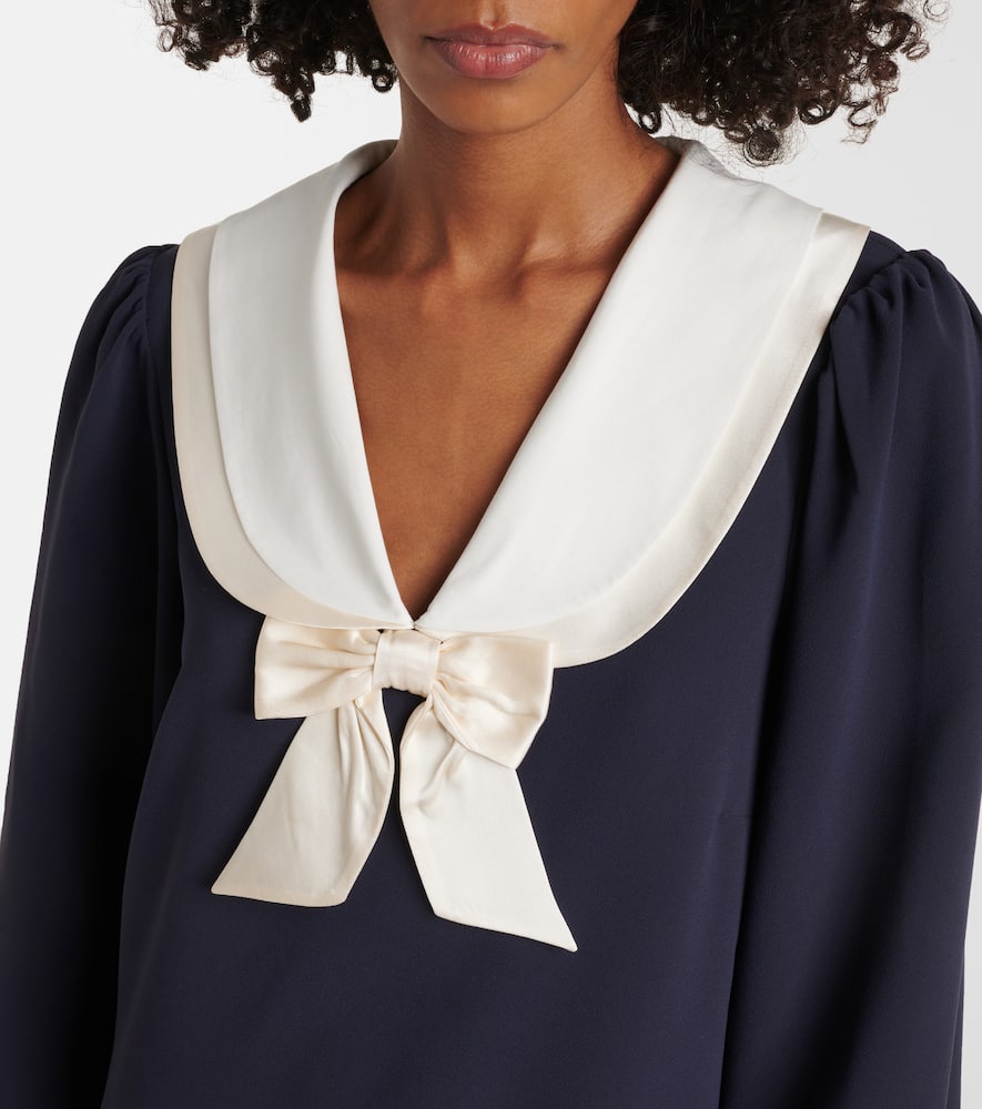 Halina bow-detail minidress