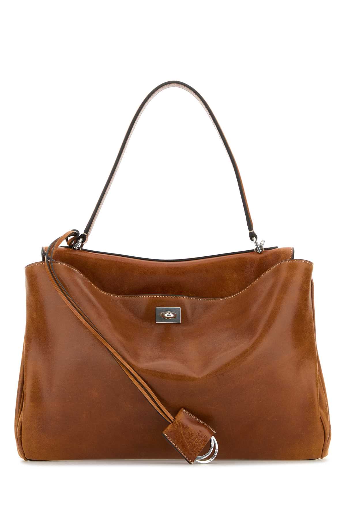 Caramel Leather Medium Rodeo Handbag