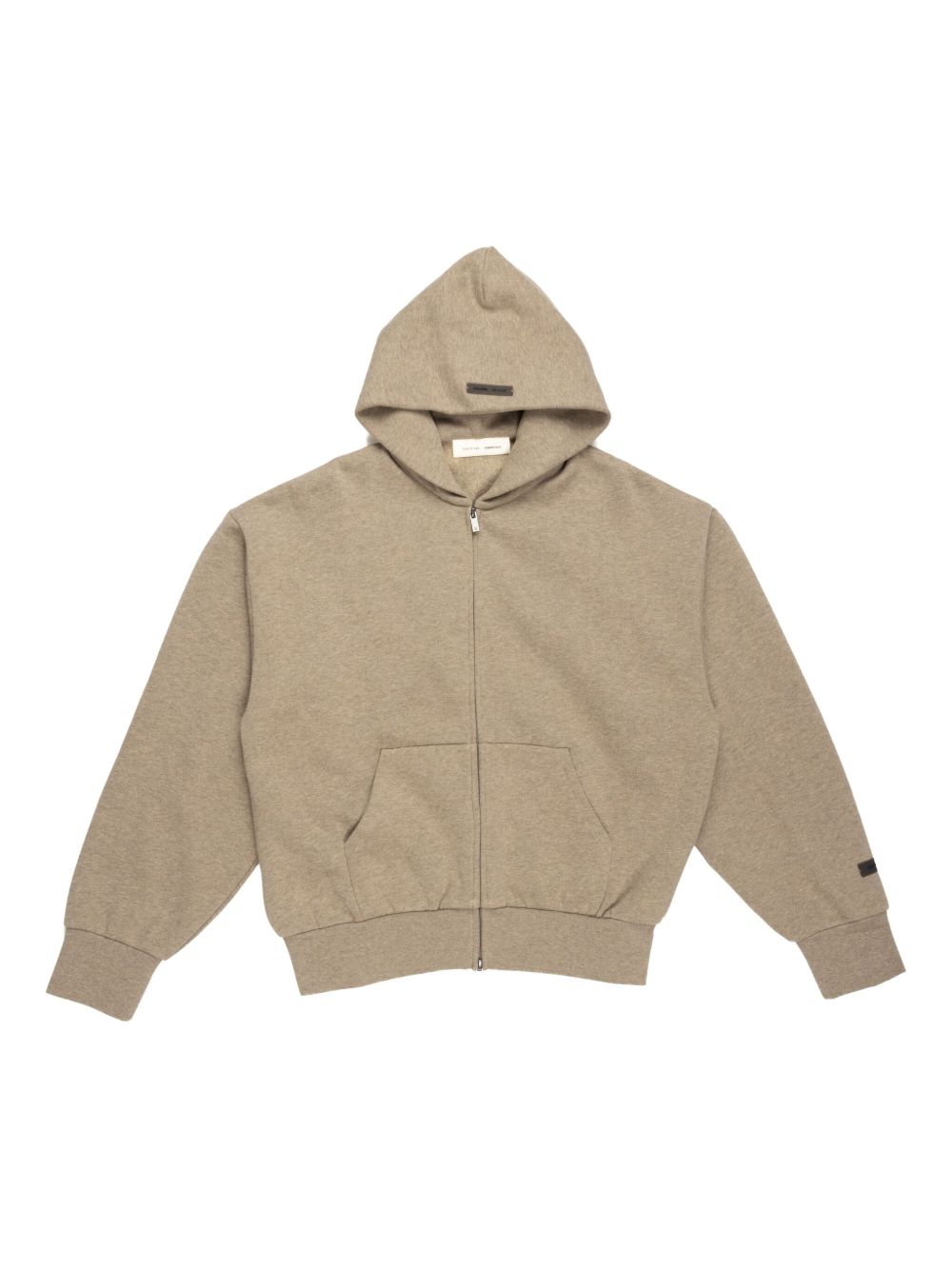 Fleece zip-up hoodie - Neutrals