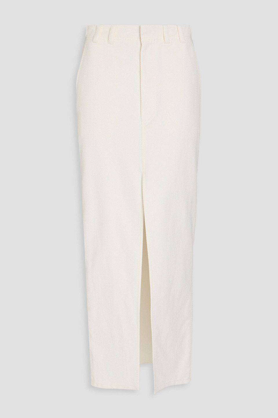 Cotton and linen-blend drill maxi skirt - White - IT 38