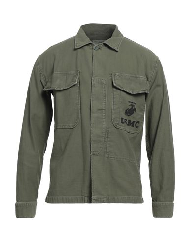 Man Shirt Military green Size XL Cotton
