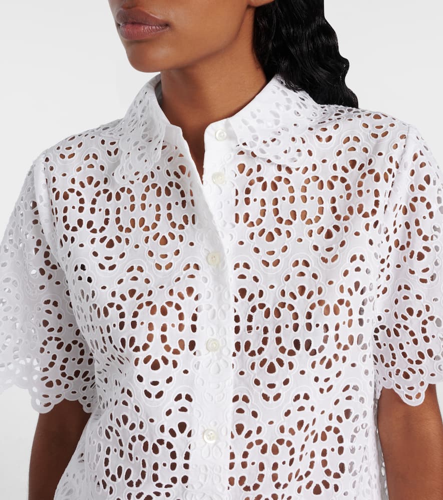 The Deco Eyelet cotton shirt