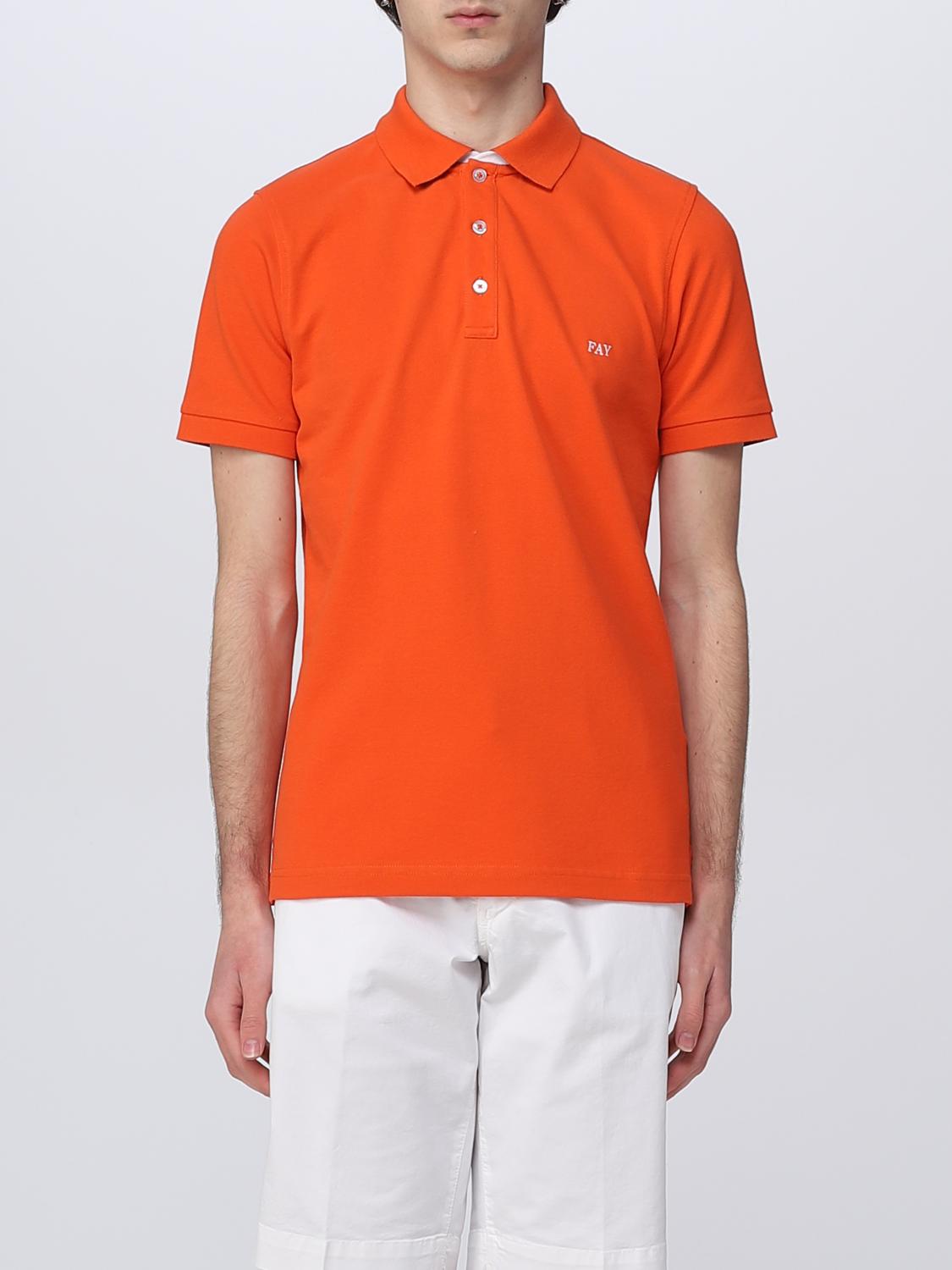 Polo Shirt Men color Orange