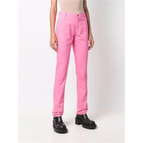 High-rise straight-leg jeans - Blue