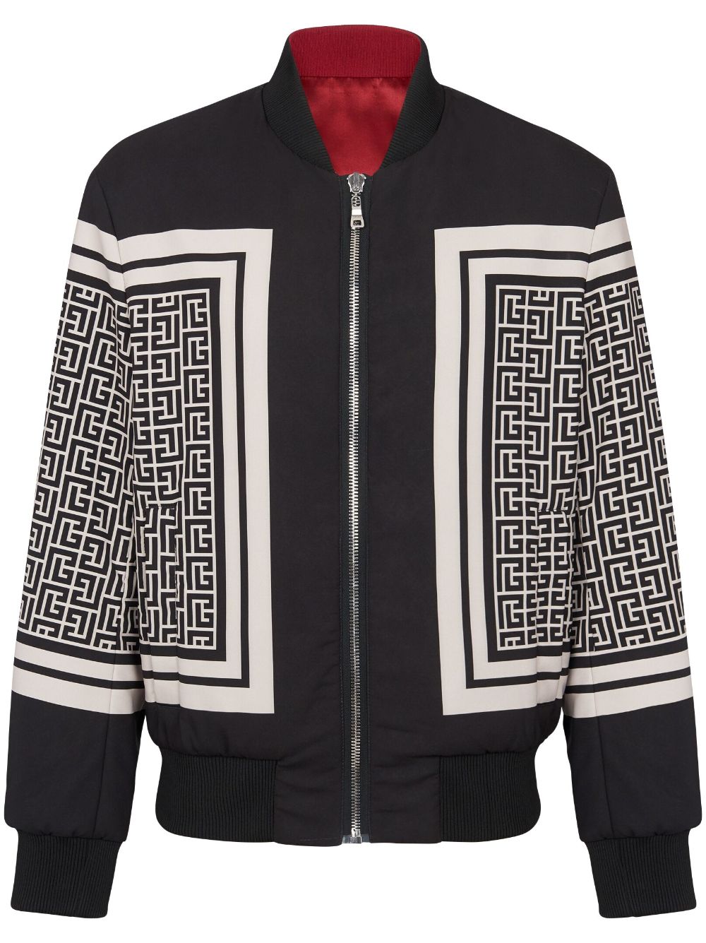 Monogram-print reversible bomber jacket - Black