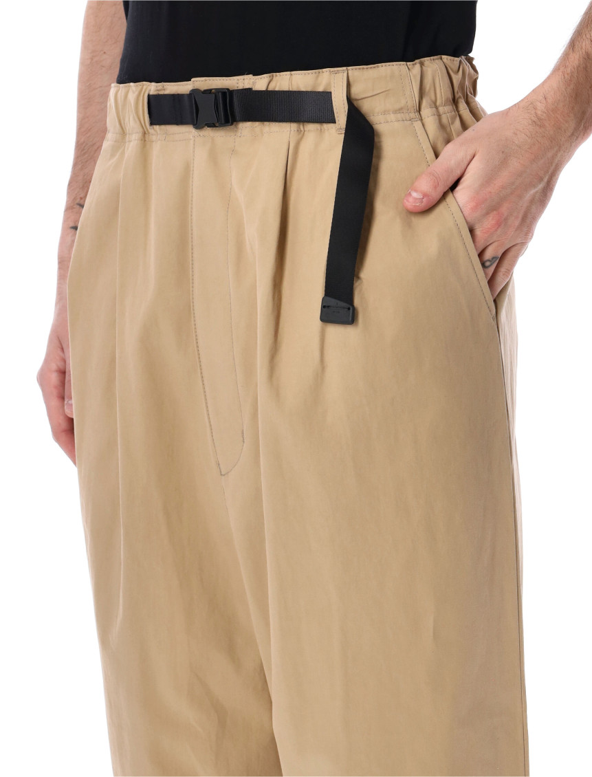 Beige Relaxed Elasticated Trousers