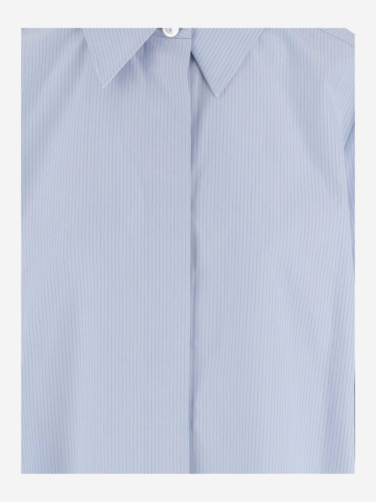 Striped Cotton Shirt — Blue