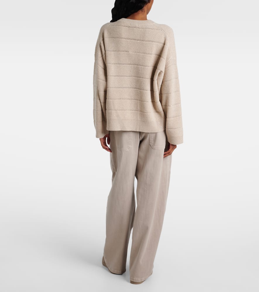 Cashmere and wool-blend sweater