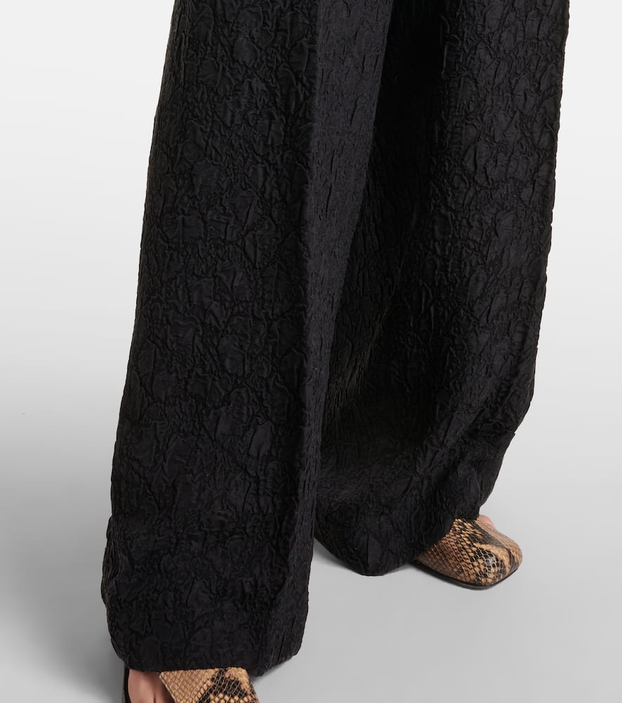 High-rise wide-leg pants