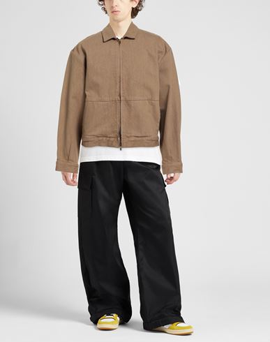 Man Denim outerwear Khaki Size L Cotton