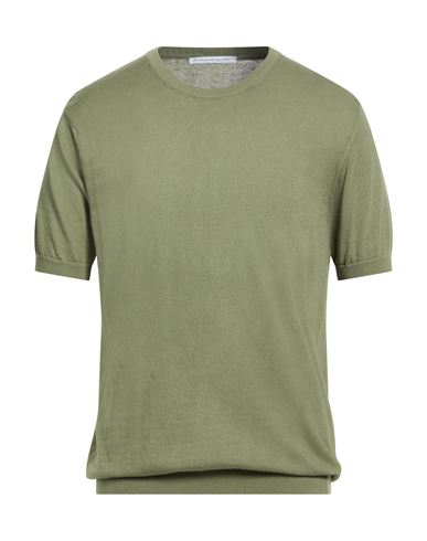 Man Sweater Sage green Size 3XL Cotton