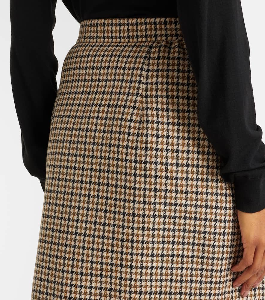 Houndstooth virgin wool miniskirt