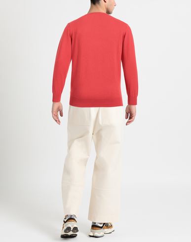 Cashmere Company Man Sweater Tomato red Size 40 Wool, Cashmere
