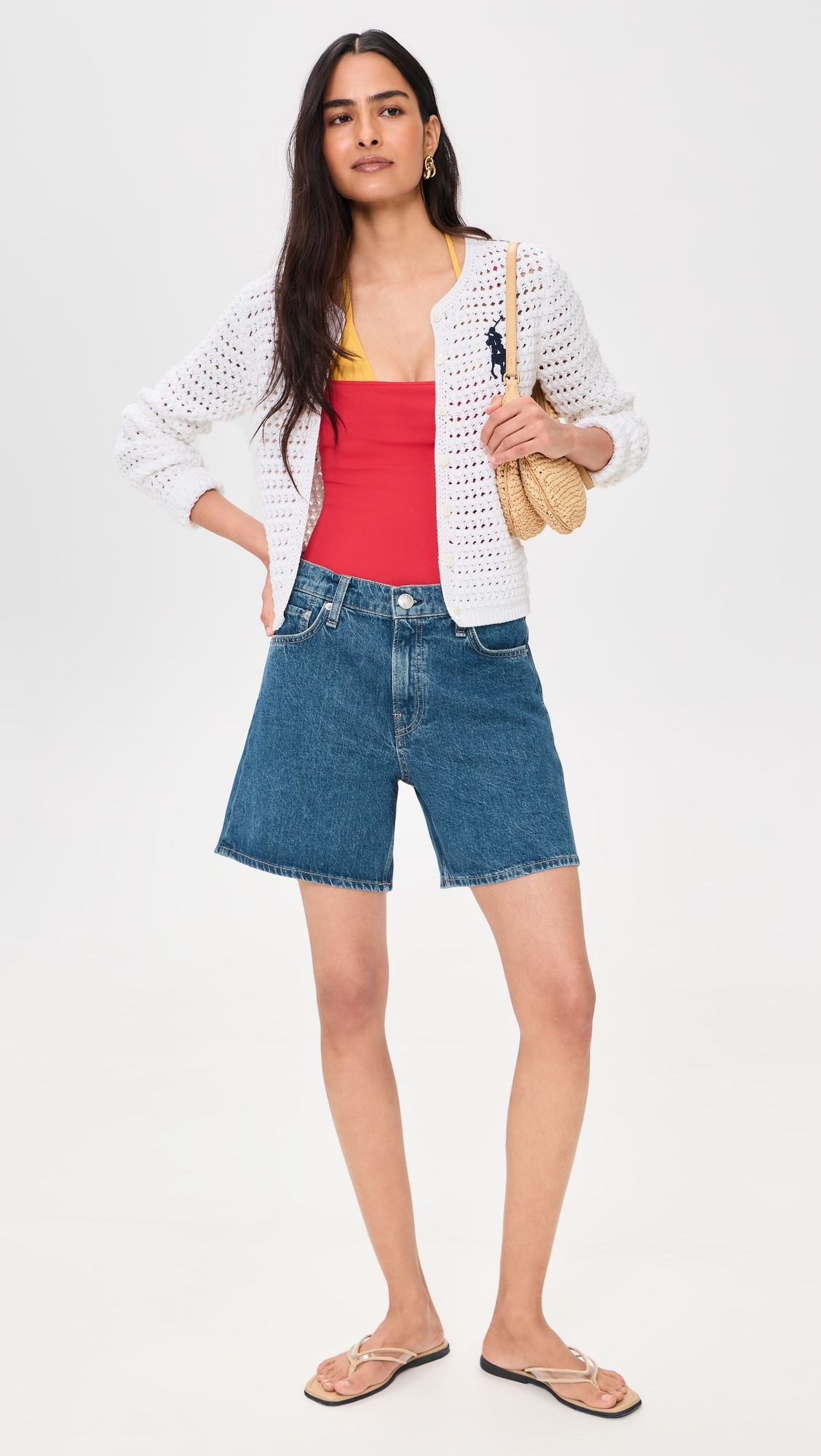 Big Pony Crochet Cardigan White