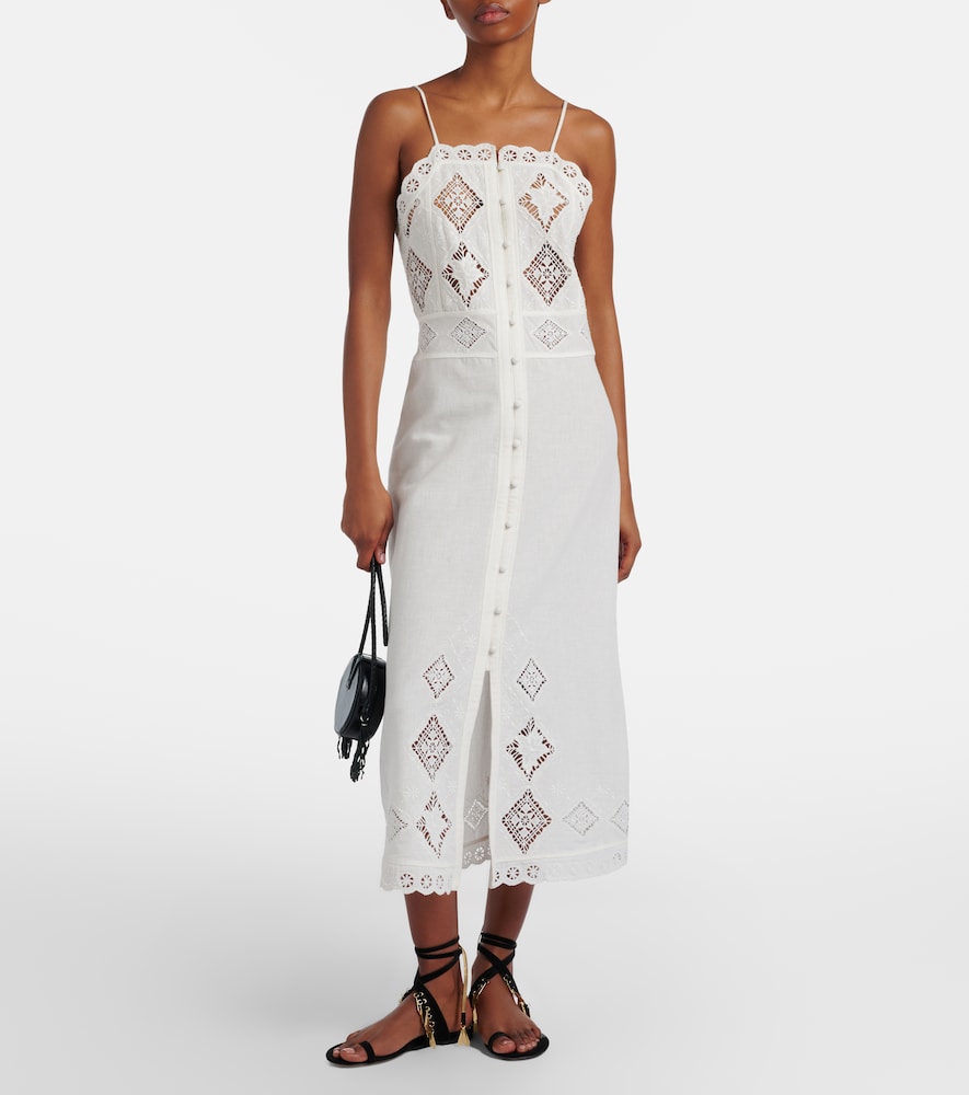 Nelsane cotton and linen midi dress