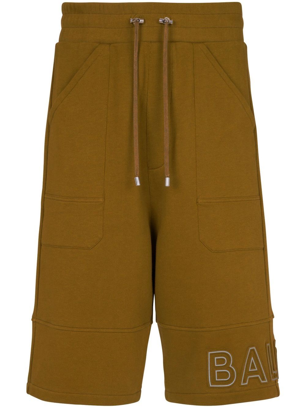 Logo-print cotton Bermuda shorts - Grey