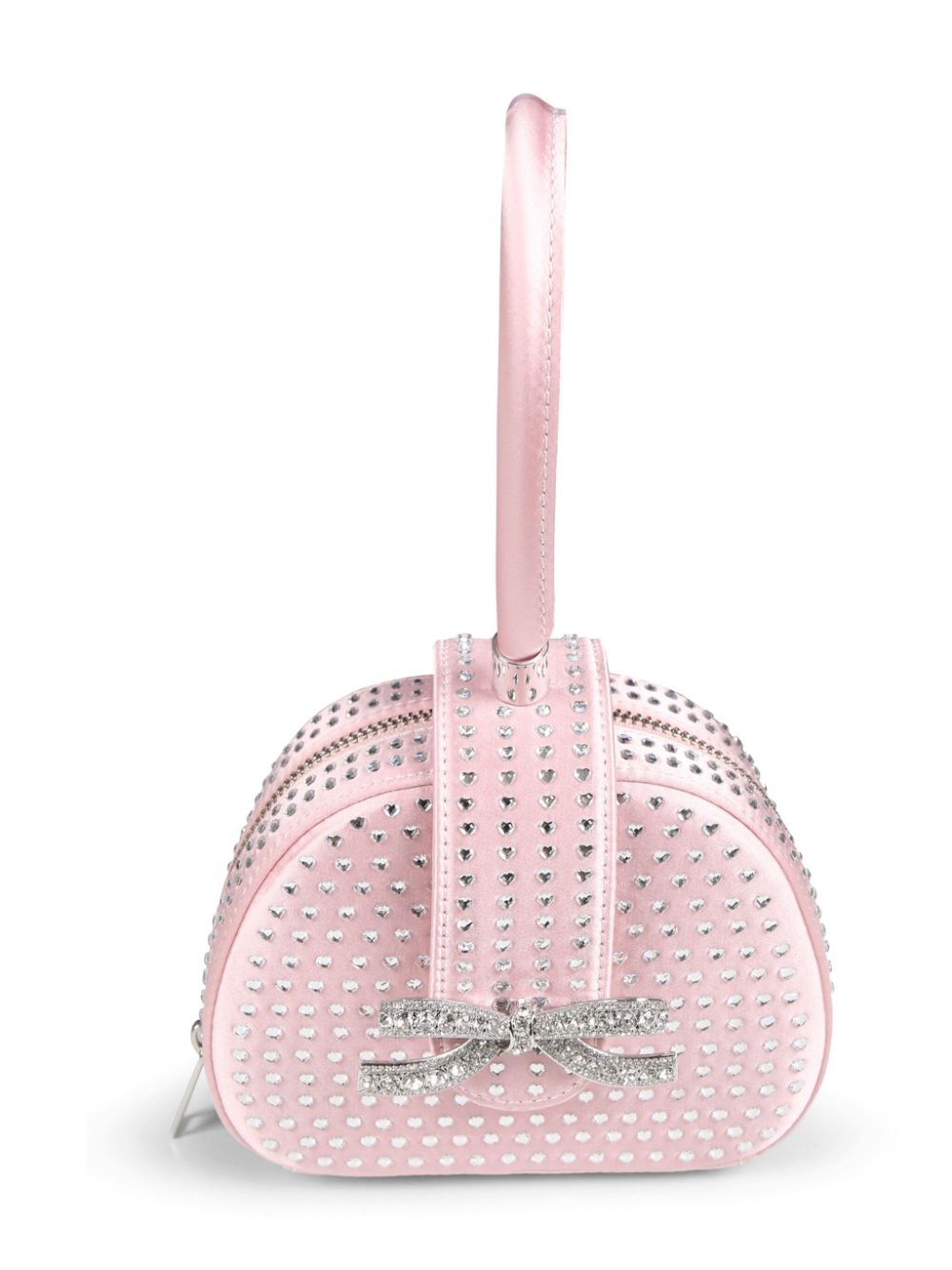 Heart-rhinestone tote bag - Pink