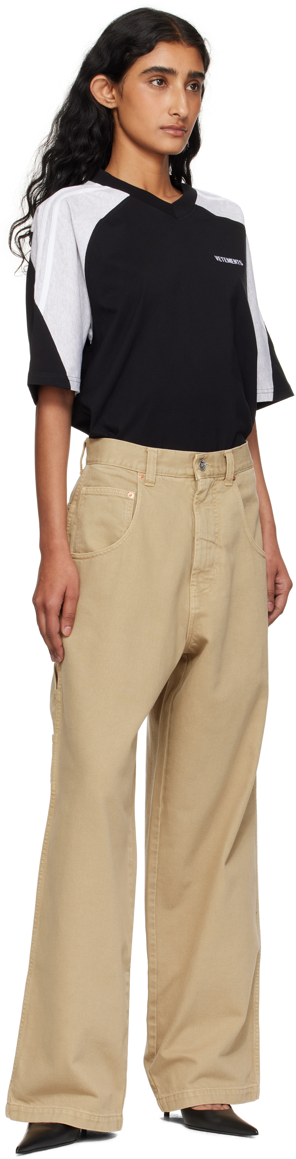 Beige Hip-Hop Jeans