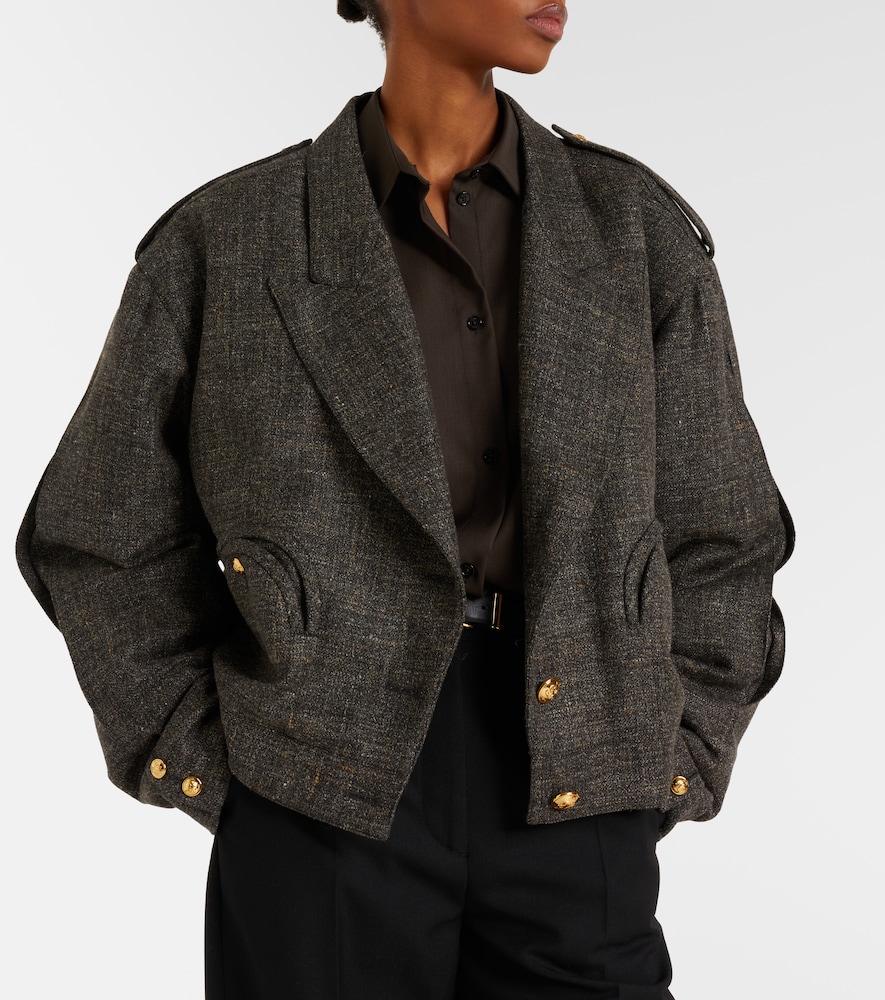 Blazé Milano Gloriana Charlotte wool and linen-blend tweed jacket