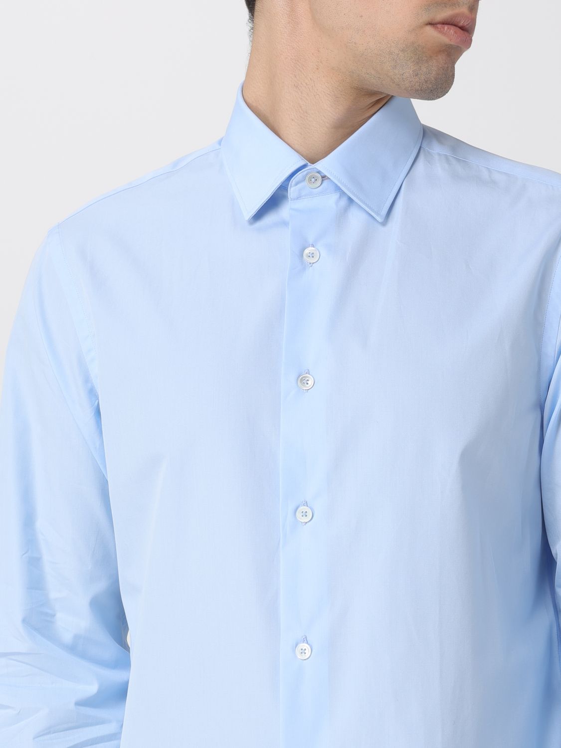 Shirt Men color Gnawed Blue