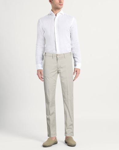 Man Pants Light grey Size 28 Cotton, Elastane