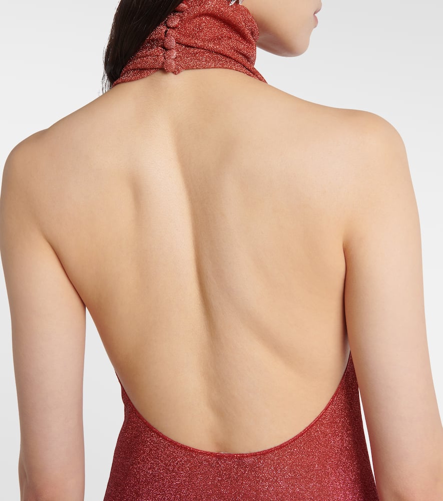 Oséree Lumière lamé maxi dress