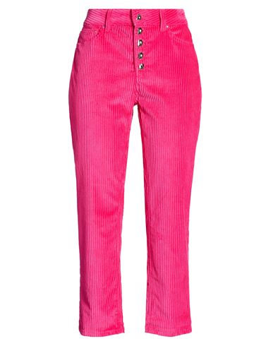 Woman Pants Fuchsia Size 26 Cotton, Elastane